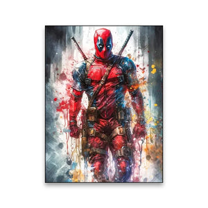 Marvel Movie Art Poster Spider Man Iron Man Deadpool Canvas Painting Classic Anime Character Mural Home Wall Decoration Gift