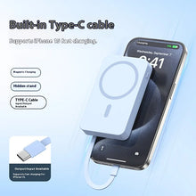 Load image into Gallery viewer, Three-In-One Wireless Fast Charging Magnetic Absorption Mobile Power Bank With Line 20000mah High Capacity Portable Charger