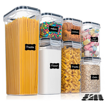Load image into Gallery viewer, Kitchen 7pcs Food Containers Set BPA Free Plastic Airtight Storage Box With 10stickers and Pen