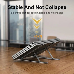 Aluminum Laptop Stand - Ergonomic, Portable, Foldable