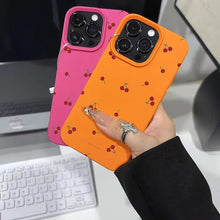 Load image into Gallery viewer, Cute Cartoon Cherry Lichee Pattern Silicone Phone Case For iPhone 16 15 14 13 12 11 Pro Max XS Max XR 14 15 16 Plus Cover Funda