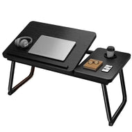 Laptop Desk, Laptop Bed Table With Foldable Legs & Cup Slot, Reading Holder Notebook Stand Breakfast Bed Tray Book Holder