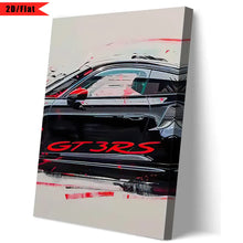Load image into Gallery viewer, GT3 RS Graffiti Wall Art, HD Canvas Print Poster, Home, Living Room, Room Decoration
