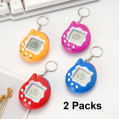 2 Packs Children Virtual Pet Handheld Game Electronic Mini Pet Training Toy