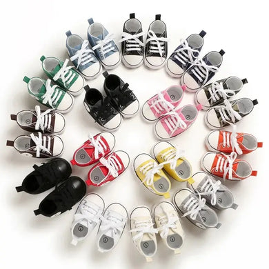 Meckior Baby Star Canvas Sneakers Anti-Slip Infant Shoes