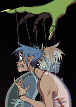 Load image into Gallery viewer, Virtual Anime Rock Band Gorillaz Poster Modern Music Album Cover Canvas Painting Wall Art for Club Living Room Home Decor Mural
