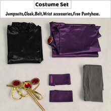 Load image into Gallery viewer, Teen Titans Raven Cosplay Costume Women's Costume Magical Girl Cosplay Fighting Bodysuit Full Set With Purple Hooded Cloak