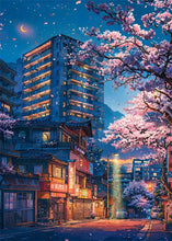 Load image into Gallery viewer, Japanese Street Scenery Sakura Architecture Canvas Posters and Prints Wall Art Paintings Mural for Modern Living Room Home Decor
