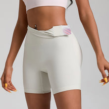 Load image into Gallery viewer, Solid Color Women Fitness Sports Short High Waist Yoga Short Leg Cycling Comprehensive Training Jog Squat Proof Internal Pocket