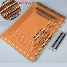 Load image into Gallery viewer, Professional sketchbook Thick paper Spiral notebook Art school supplies Pencil drawing notepad stationery cute gel pens pencil