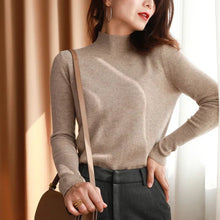 Load image into Gallery viewer, Autumn Winter chic Bottom Sweaters Women Fashion Turtleneck Pullover Slim Long Sleeve Knitted Jumpers Soft Warm Pull Femme Top