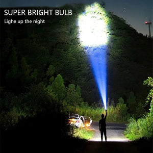 5LED Rechargeable Camping Spotlight High Power Flashlight Outdoor Adventure Light