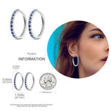 Load image into Gallery viewer, 925 Silver Hoop Earrings  For Woman Pendientes Zircon Heart Shape Star Eardrop Original Earring Fashion Jewelry