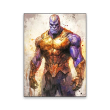 Load image into Gallery viewer, Marvel Movie Art Poster Spider Man Iron Man Deadpool Canvas Painting Classic Anime Character Mural Home Wall Decoration Gift