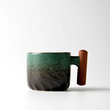 Load image into Gallery viewer, Creative Handmade Exquisite Coffee Cup Vintage Coffee Cup With Wooden Handle Mug Cups Mugs Drinkware Kitchen Dining Bar Home