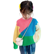 Load image into Gallery viewer, Children Girls Casual Sweater Winter Clothes Match Color Soft Warm Comfortable Top