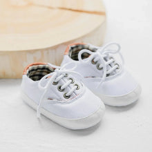 Load image into Gallery viewer, Meckior Baby Canvas Sneakers Lace-up Anti-Slip Sport First Walkers Infant Shoes