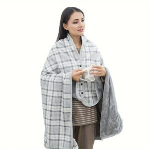 1pc Wearable Shawl Blanket | Soft Flannel Lazy Blanket for Office & Casual Use