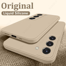 Load image into Gallery viewer, Case For Samsung Galaxy S24 S23 S22 S25 Ultra S24 FE A56 A55 A53 A54 A16 A17 5G S25 Edge Shockproof Liquid Silicone Phone Cover