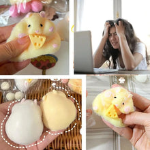 Load image into Gallery viewer, Squishy Hamster Toy with Cheese – Cute Stress Reliever, Fidget Toy for Kids &amp; Teens