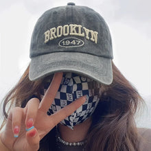 Load image into Gallery viewer, Brooklyn Alphabet Baseball Cap Men Women's Cowboy Baseball Cap Summer Cotton Hat Snapback Hip-Hop Hat Casual Gorra Hombre Visor