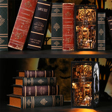 Load image into Gallery viewer, Book Nook Kit Dark Family DIY Wooden Puzzle Gothic style Halloween Bookshelf Dollhouse Model Bookend Building Home Decoration