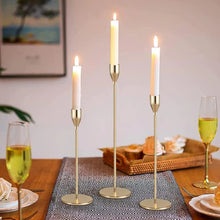 Load image into Gallery viewer, 3Pc/Set European style Metal Candle Holders Fashion Simple Wedding Table Decoration Party Living Room Candlestick Christmas Tabl
