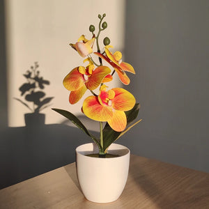 Artificial Butterfly Orchid Bonsai - Potted Plant for Home, Office & Wedding Décor