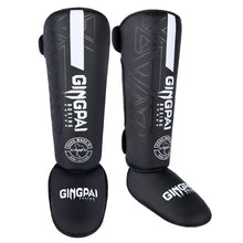 Load image into Gallery viewer, High-Quality PU Leather Boxing Shin Guards Ankle Support Protector MMA Muay Thai Training Leg Warmers Light Kicking Shin Pads