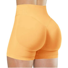Load image into Gallery viewer, Summer High Waisted Yoga Shorts for Women Fashionable and Sexy Running Fitness Pants Solid Color Yoga Leggings Elastic Tights