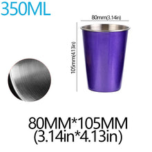 Load image into Gallery viewer, 350/500ml Stainless Steel Cups Household Office Bar Kitchen Drinks Coffee Tumbler Tea Drinking Beer Mug Metal Travel Drink Cup