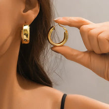 Load image into Gallery viewer, Stainless Steel Knot Hoop Earrings for Women Girls Trendy Irregular Lines Stud Earrings Special Design Fashion Jewelry Gifts