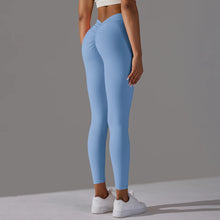 Load image into Gallery viewer, Women Fitness Leggings Workout Gym Running Scrunch Leggings Sexy Back V High Waist Trousers Jogging Active Wear Tight Pants