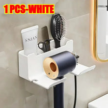 Load image into Gallery viewer, Hair Dryer Holder Wall Dryer Cradle Straightener Stand Hairdryer Organizer Box Toilet Blower Holder Shelf Bathroom Accessories