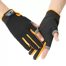 Load image into Gallery viewer, Summer Men Fishing Gloves Women Two Finger Cut Male Touchscreen Angling Anti-Slip Sun-Proof Breathable Cycling Fitness Gloves