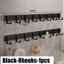 Load image into Gallery viewer, Household Wall Coat Rack Black Hooks For Hangging Clothes Towel Hanger Bathroom Robe Hook Heavy Duty Kitchen Accessories