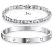 Load image into Gallery viewer, Stackable Gold Tennis Bracelets for Women 14K Gold Plated CZ Jewelry