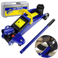 2 Ton Hydraulic Trolley Steel Jack – Flat Lifting Height 135-320 mm with 360° Wheels | Car Lifter Axle Stand for Workshop & Home