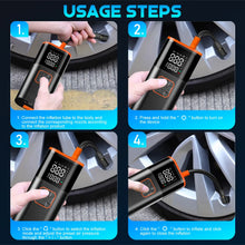 Load image into Gallery viewer, Digital Display Portable Tire Inzzator, USB Rechargeable Air Compressor for Car Bike Motorcycle Tires, Balls, Inflatable Toys