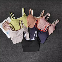 Load image into Gallery viewer, Women Breathable Sports Bra Shockproof Fitness Tops Push Up Gym Crop Top Brassiere Sport Bras Gym Workout Top Seamless Yoga Bra