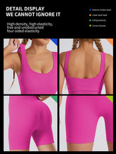 Load image into Gallery viewer, Women's sexy threaded yoga suit jumpsuit sleeveless high elasticity quick drying breathable jumpsuit shorts push up sportswear