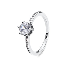 Load image into Gallery viewer, 925 Sterling Silver Rings For Women Original Crown Love Heart Wishbone Engagement Wedding Rose Gold Crystal Ring Luxury Jewelry