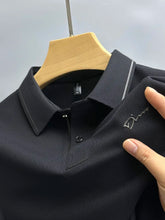 Load image into Gallery viewer, High end luxury brand fashion hot diamond short sleeve Advanced printed POLO shirt summer new Korean version men's lapel T-shirt