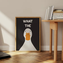 Load image into Gallery viewer, What the Duck Print Art Picture Funny Cute Animal Canvas Posters Modern Wall Painting for Bathroom Bedroom Dorm Decor