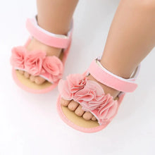 Load image into Gallery viewer, Meckior Floral Sandals: Cotton Sole, Infant/Toddler