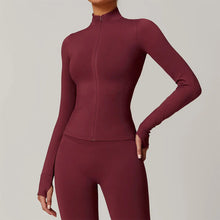 Load image into Gallery viewer, Seamless Long Sleeve Sports Jacket Women Zip Fitness Yoga Shirt Gym Top Activewear Running Coats Workout Clothes For Cycling