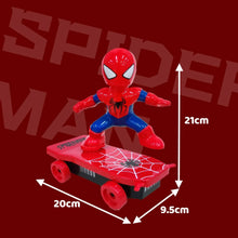 Load image into Gallery viewer, Spiderman Flip Skateboard! Lights, Sounds, Stunts