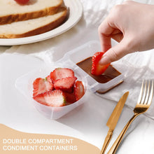 Load image into Gallery viewer, Reusable Snack Containers with Lids 20Pcs Double Compartment Snackle Box Portion Control Snack Pack for On-the-Go Meals Camping