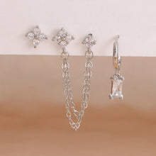 Load image into Gallery viewer, 3PCS Exquisite Stainless Steel 12 Constellation Birthstone Earrings Set for Woman Cartilage Piercing Earrings Fashion Jewelry