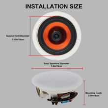 Load image into Gallery viewer, Herdio 2PCS 6.5 Inch Home Audio 300W Ceiling Bluetooth Speaker Home Recessed Speaker System For Indoor Kitchen Bedroom Bathroom